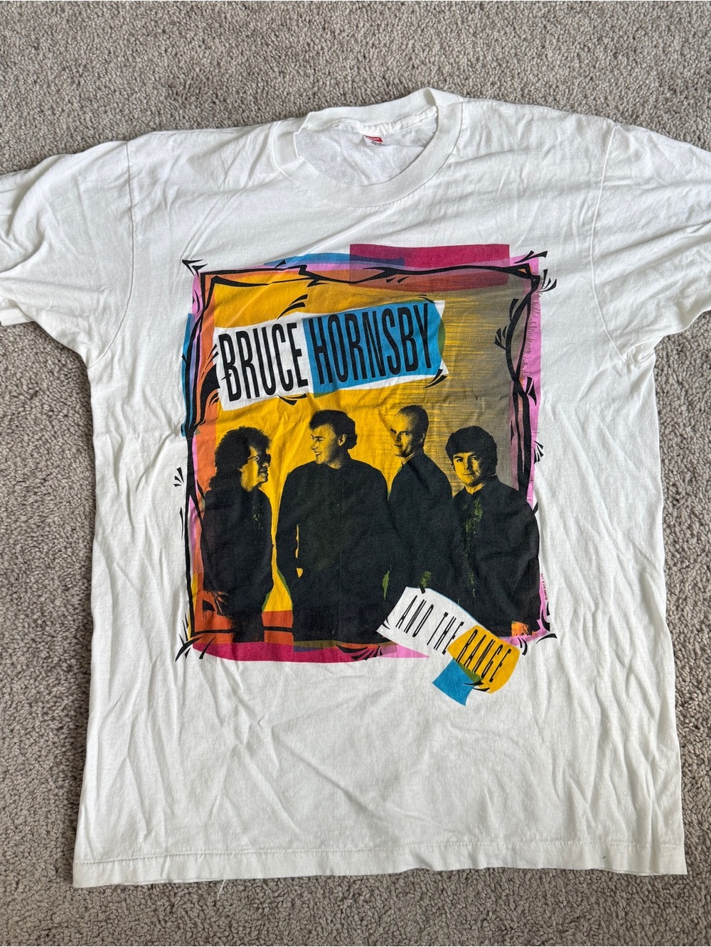 Vintage 1990 Bruce Hornsby & The Range A Night On The Town Tour T Shirt XL 21”
